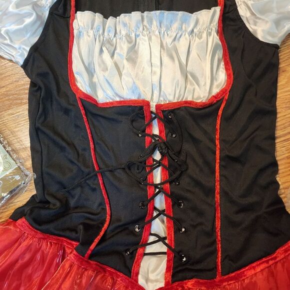 Sexy Red Riding Hood Halloween Costume Adult Size Large 10-12 - Picture 5 of 8